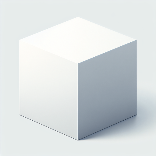 Simple white cube, seen edge on.
Single Game Texture. In-Game asset. Blank background. High contrast. No shadows.