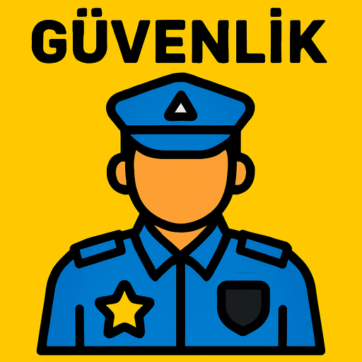 Güvenlik.
In-Game asset.  2d.  High contrast.  No shadows