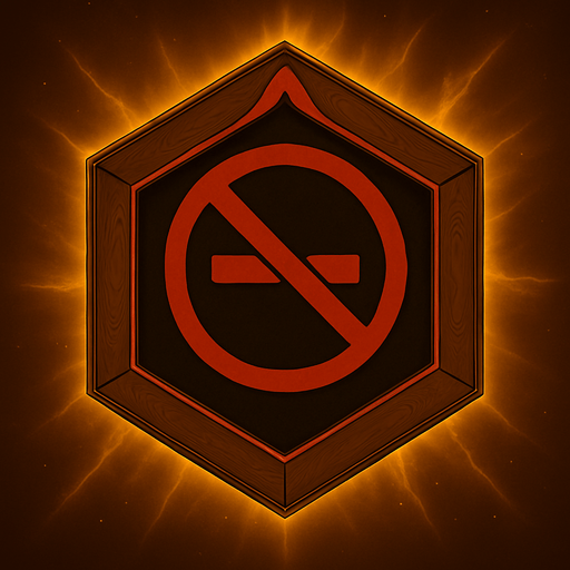 A frame that symbolizes that the element inside is penalized, unboosted, has a minus to its effect