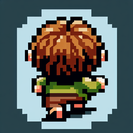 A pixel art sprite of a hobbit. Top down view from behind so the player only sees the hobbits top of head. Full body Top down aerial view, from behind, he is running, Nintendo art style 16 bit, retro. Single Game Texture. In-Game asset. 2d. Blank background. High contrast. No shadows.
Single Game Texture. In-Game asset. 2d. Blank background. High contrast. No shadows.