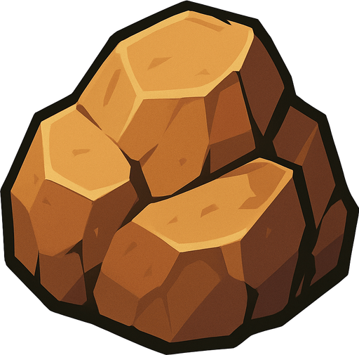 Rock.
In-Game asset.  2d.  High contrast.  No shadows