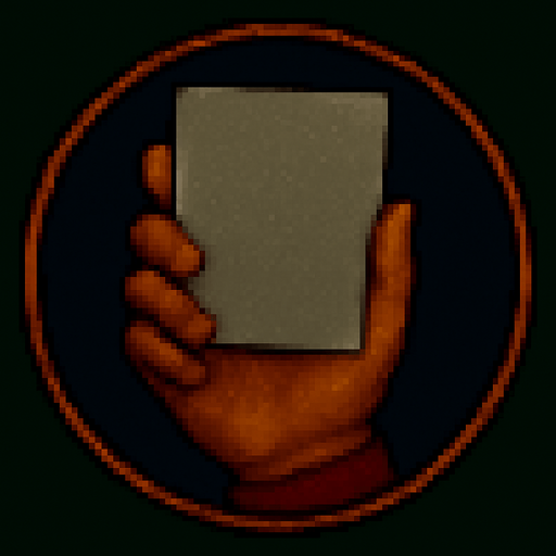 A hand with a piece of opaque plastic