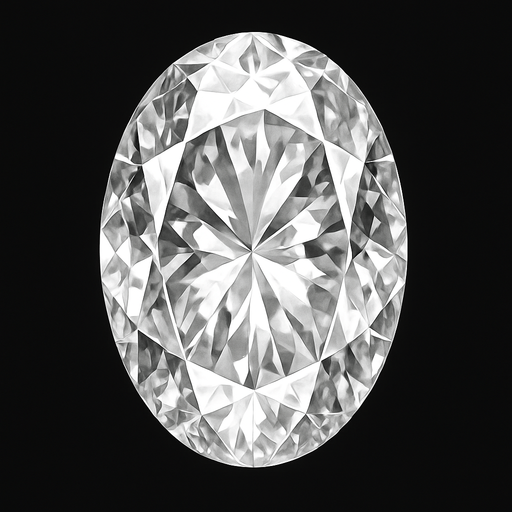 white gem realistic oval.
In-Game asset.  2d.  High contrast.  No shadows