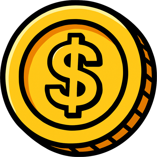 coin.
In-Game asset.  2d.  High contrast.  No shadows