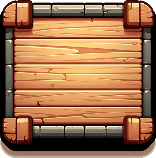 Horizontal wooden rod.
Single Game Texture. In-Game asset. 2d. Blank background. High contrast. No shadows.