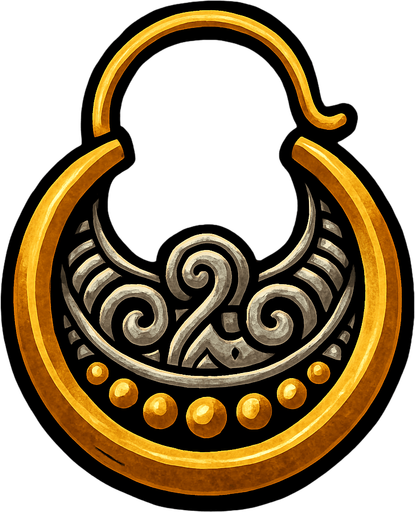 Not a chest, just one valuable item such as a gold earring, a silver historical container or similar, but only one.
In-Game asset.  2d.  High contrast.  No shadows