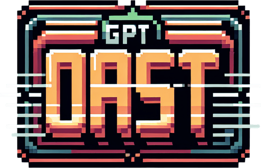 pixel art of a title screen logo with "GPT DASH" written on it, no shadows.
Single Game Texture. In-Game asset. 2d. Blank background. High contrast. No shadows.
