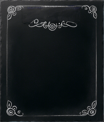 Text "POTION" handwritten in chalk