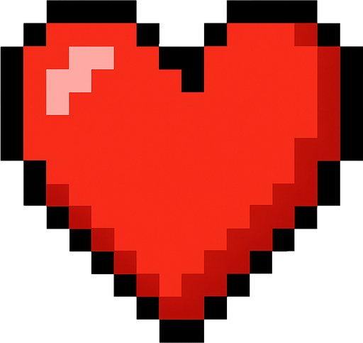 pixel art hearth icon.
In-Game asset.  2d.  High contrast.  No shadows