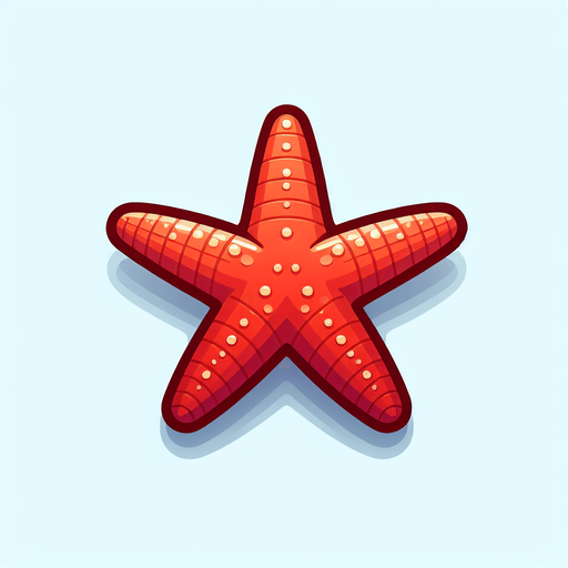 a starfish.
Single Game Texture. In-Game asset. 2d. Blank background. High contrast. No shadows.