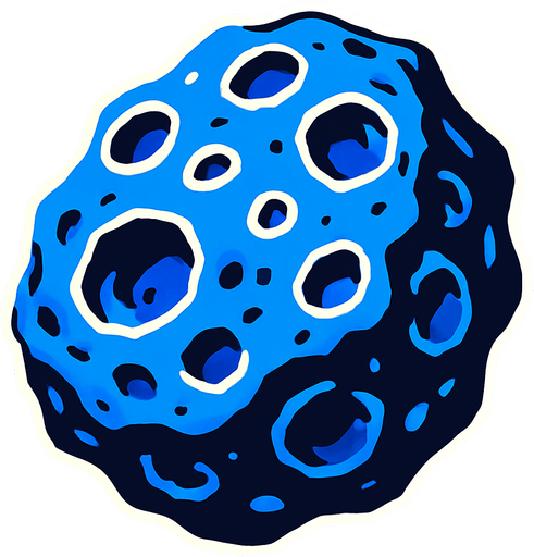 Astreroit cobalt.
In-Game asset.  2d.  High contrast.  No shadows