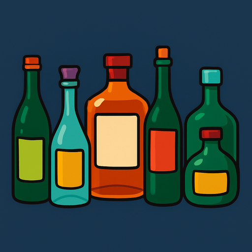 Pack of different bottles.
In-Game asset.  High contrast.  No shadows. 3D