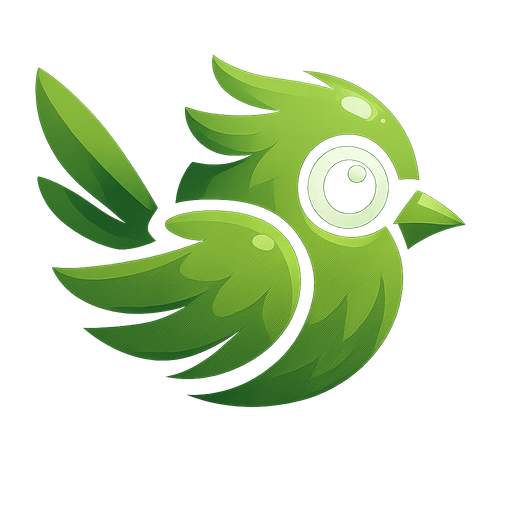 Cool bird with feathers the color #5f9a4a
