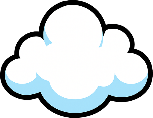 cloud.
In-Game asset.  2d.  High contrast.  No shadows