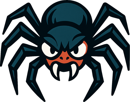 Spider.
In-Game asset.  2d.  High contrast.  No shadows