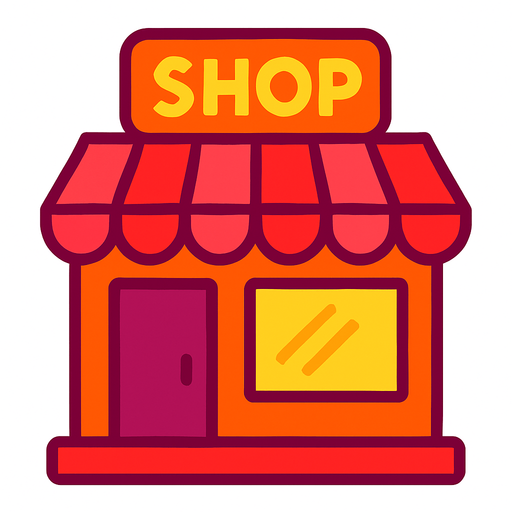 SHOP.
In-Game asset.  2d.  High contrast.  No shadows