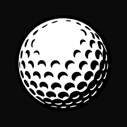 White Golf Ball.
In-Game asset.  2d.  High contrast.  No shadows