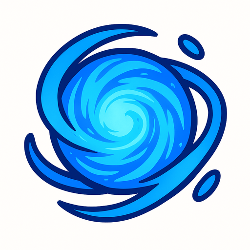 Mavi top rasengan top.
In-Game asset.  2d.  High contrast.  No shadows