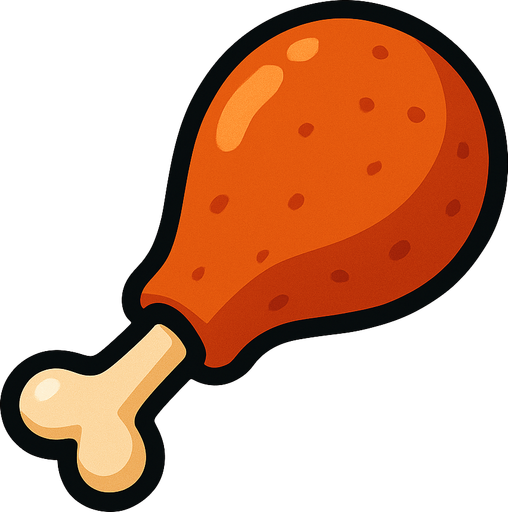 Pavo pierna.
In-Game asset.  2d.  High contrast.  No shadows