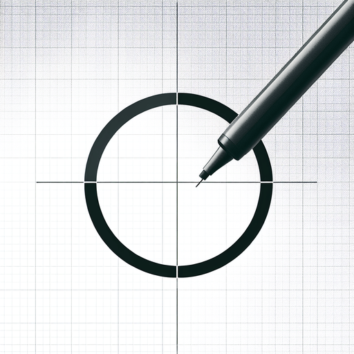 Simple one black lined circle with transparent background