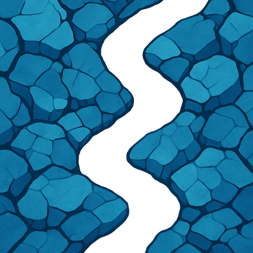 textura de camino glaciar visto desde arriba.
In-Game asset.  2d.  High contrast.  No shadows