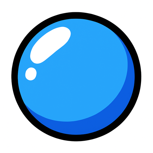 blue buble.
In-Game asset.  2d.  High contrast.  No shadows