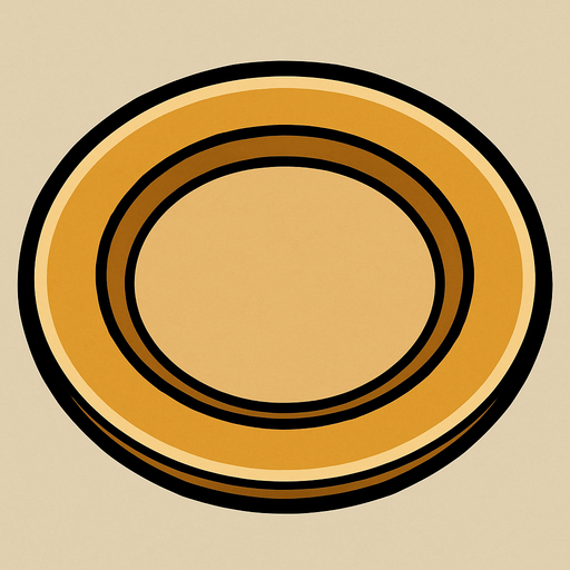 Plate.
In-Game asset.  2d.  High contrast.  No shadows