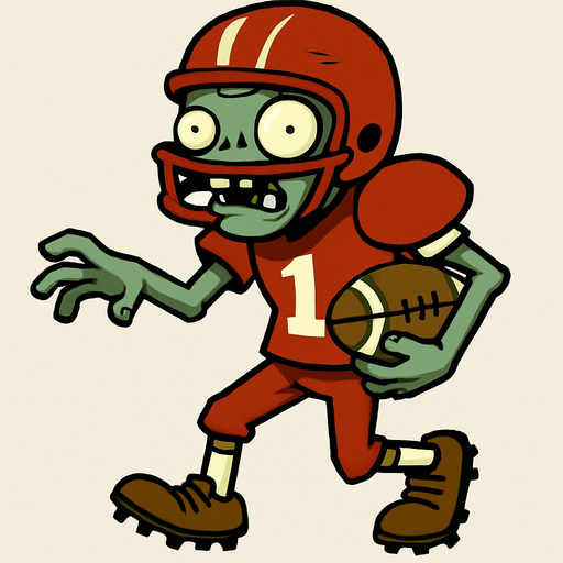 Football zombie.
In-Game asset.  2d.  High contrast.  No shadows