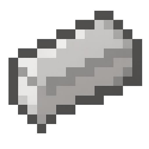 No background Minecraft iron ingot