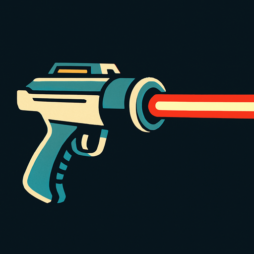 Laser beam fire out barrel of light phaser
In-Game asset.  2d.  High contrast.  No shadows
