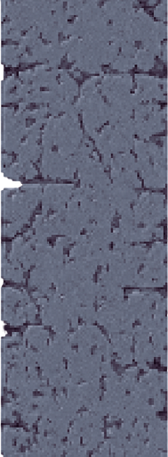 Overhead view of a section of road for an endless vertical shooter. Battle scarred and pitted. High res. degraded biome, dried dead trees and a gray stone pathway
Single Game Texture. In-game asset. 2d. Blank background. High contrast. No shadows. pixel art. purple biom
In-Game asset.  2d.  High contrast.  No shadows, high texture