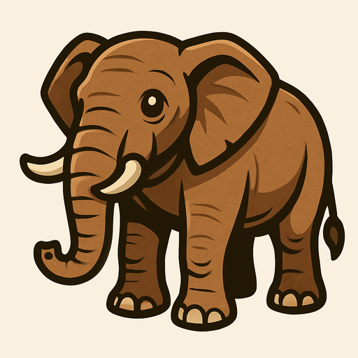 make an elephant.
In-Game asset.  High contrast.  No shadows