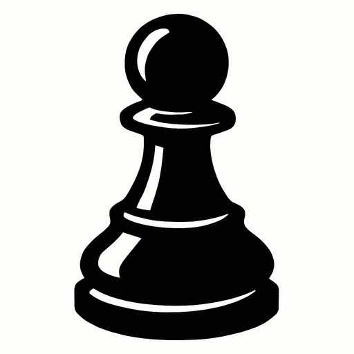 siyah piyon.
In-Game asset.  2d.  High contrast.  No shadows