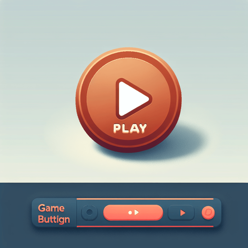 button play.
Single Game Texture. In-Game asset. 2d. Blank background. High contrast. No shadows.