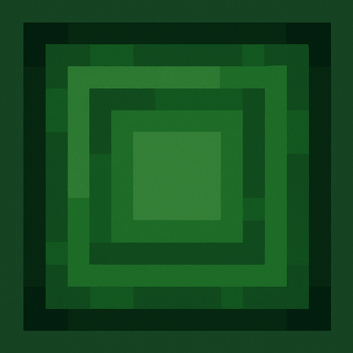 dark green square 16*16 pixels pixel art.
In-Game asset.  2d.  High contrast.  No shadows