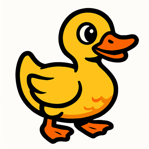 Duck.
In-Game asset.  2d.  High contrast.  No shadows