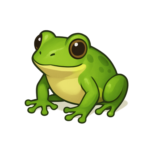 Small frog on white background.
In-Game asset.  No shadows