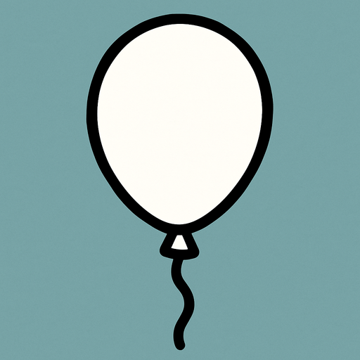 white balloon.
In-Game asset.  2d.  High contrast.  No shadows