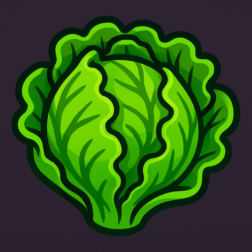 lechuga.
In-Game asset.  2d.  High contrast.  No shadows