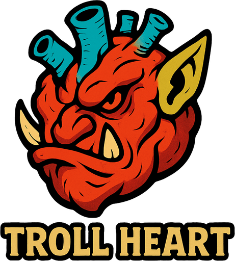 Troll heart.
In-Game asset.  2d.  High contrast.  No shadows