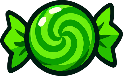 candy_green.
In-Game asset.  2d.  High contrast.  No shadows