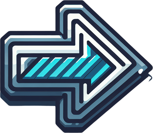 Left arrow icon.
Single Game Texture. In-Game asset. 2d. Blank background. High contrast. No shadows.