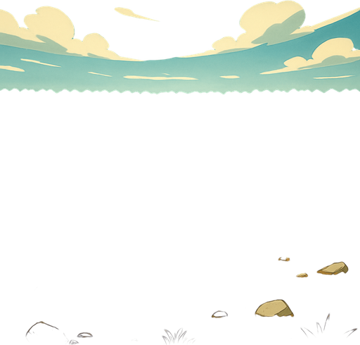 empty battlefield. meadow without trees. direct top down view. horizon in distance with dark florest.. concept Style inspired by Pokemon and Digimon but Unic