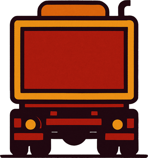 Arkası dönük tır kamyon.
In-Game asset.  2d.  High contrast.  No shadows