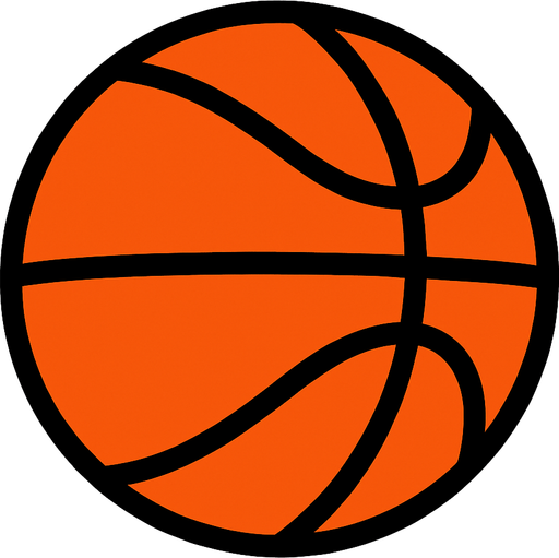 Basketball.
In-Game asset.  2d.  High contrast.  No shadows