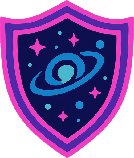 galaktic shield 2d.
In-Game asset.  2d.  High contrast.  No shadows