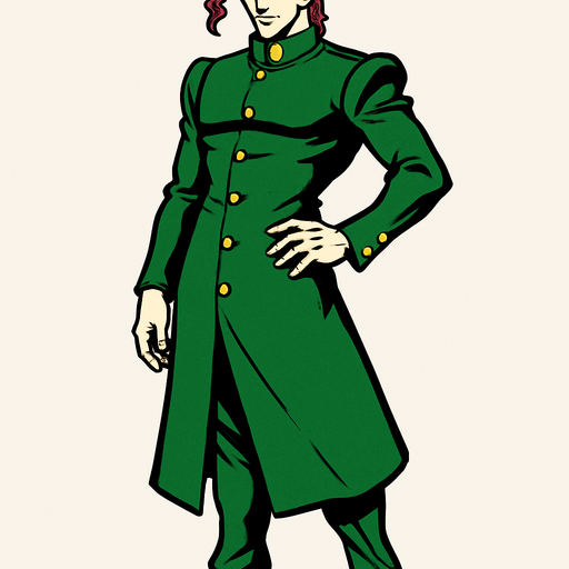 Kakyoin cuerpo completo jojo's.
In-Game asset.  2d.  High contrast.  No shadows