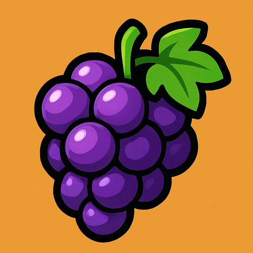 Grape.
In-Game asset.  2d.  High contrast.  No shadows
