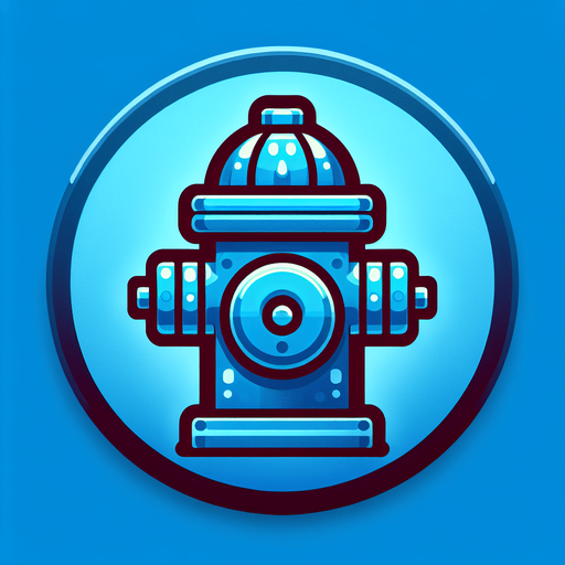 a blue hydrant round icon
Single Game Texture.  In-Game asset.  2d.  High contrast.  No shadows