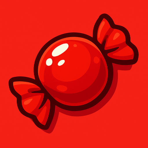 candy red.
In-Game asset.  2d.  High contrast.  No shadows